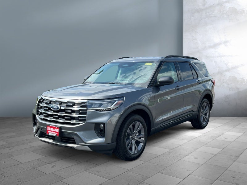 2026 Ford Explorer Base in Gray — front three-quarter view