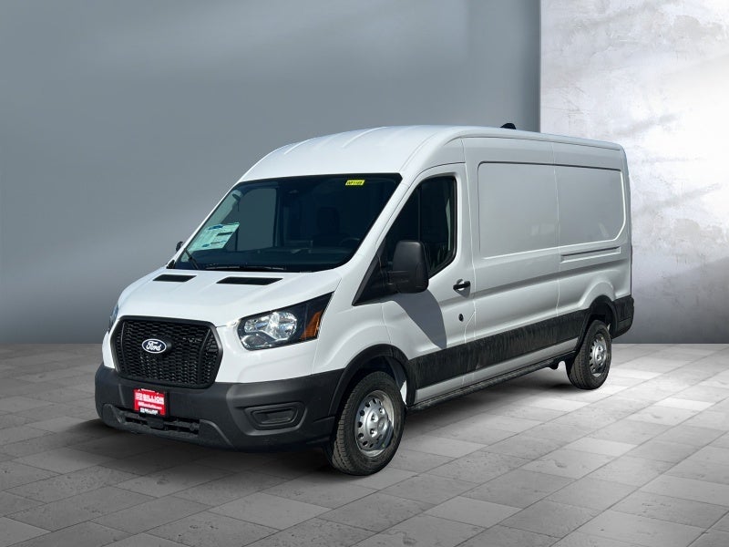 2026 Ford Transit Cargo Van T-350 HD 148" Hi Rf 9950 GVWR AWD in Oxford White — front three-quarter view