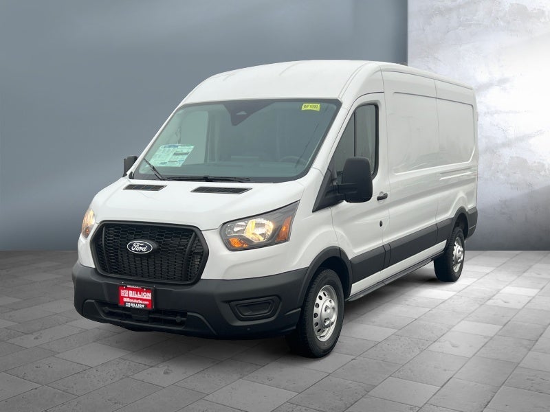 2026 Ford Transit Cargo Van T-350 HD 148" Med Rf 9950 GVWR AWD in Oxford White — front three-quarter view