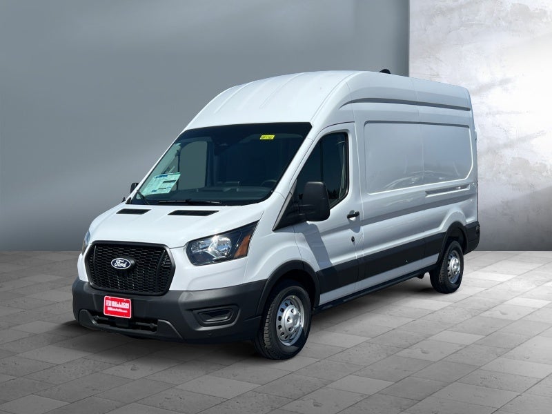 2026 Ford Transit Cargo Van T-350 148" Med Rf 9500 GVWR RWD in Oxford White — front three-quarter view