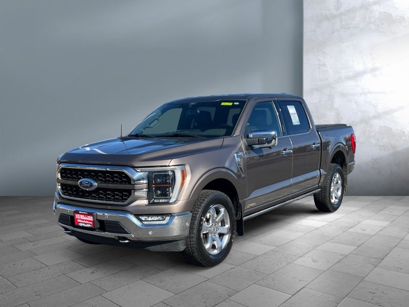 2022 Ford F-150 King Ranch in Stone Gray Metallic — front three-quarter view