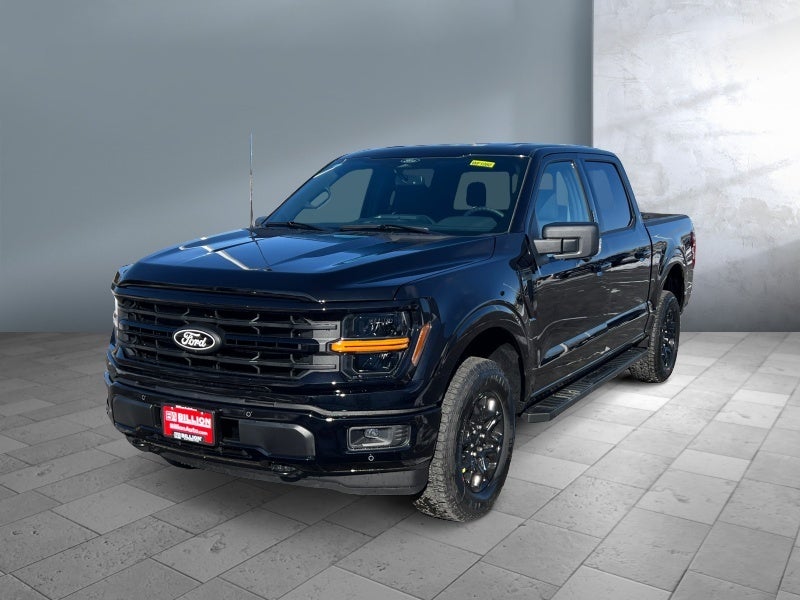 2026 Ford F-150 XLT in Agate Black Metallic — front three-quarter view