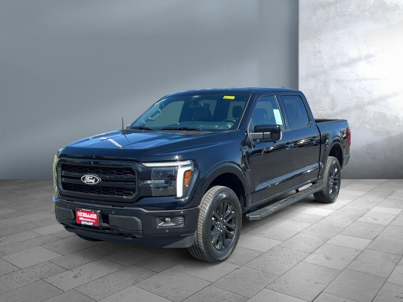 2026 Ford F-150 Lariat in Agate Black Metallic — front three-quarter view