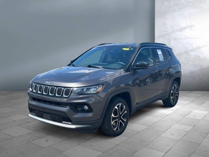 2023 Jeep Compass Limited in Granite Crystal Metallic Clearcoat — front three-quarter view