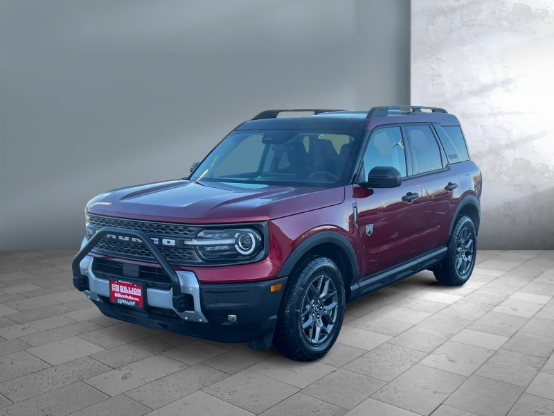 2025 Ford Bronco Sport Big Bend in Ruby Red Metallic Tinted Clearcoat — front three-quarter view