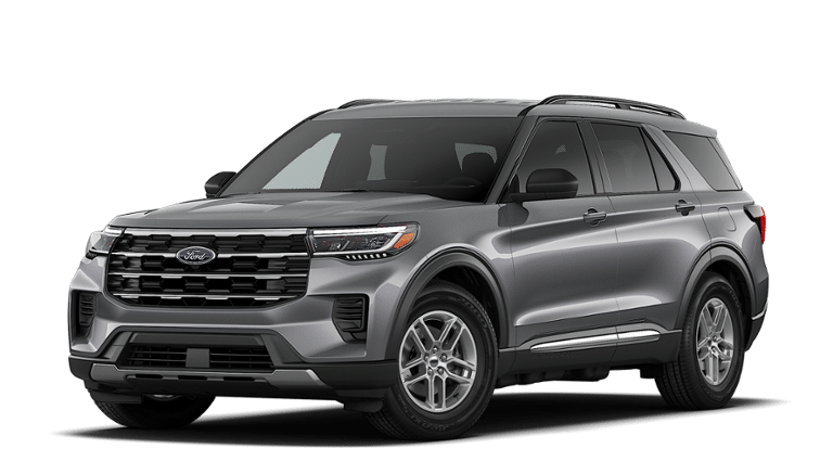 2026 Ford Explorer Active in Carbonized Gray Metallic — front three-quarter view